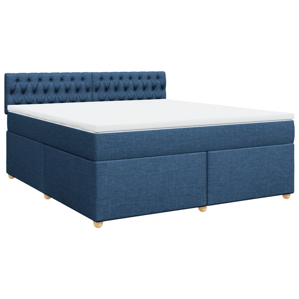 Boxspring met matras stof blauw 180x200 cm is nu te koop bij PeponiXL, paradijselijk wonen!