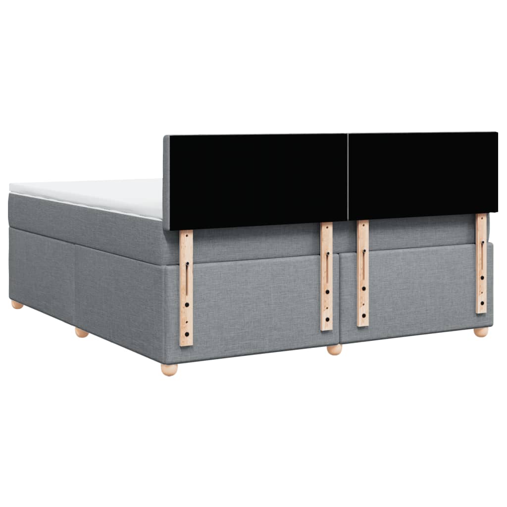 Boxspring met matras stof lichtgrijs 180x200 cm is nu te koop bij PeponiXL, paradijselijk wonen!