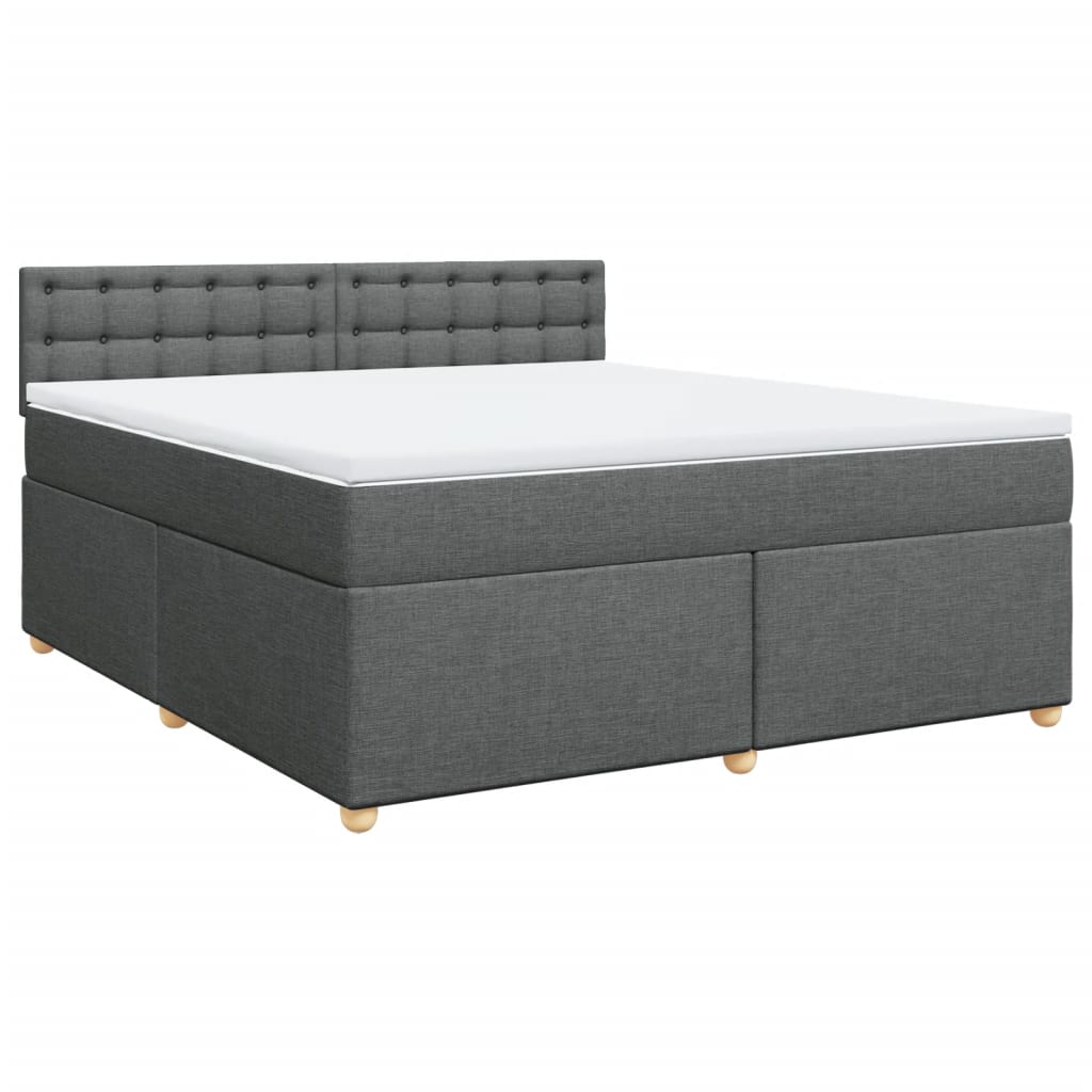 Boxspring met matras stof donkergrijs 180x200 cm is nu te koop bij PeponiXL, paradijselijk wonen!