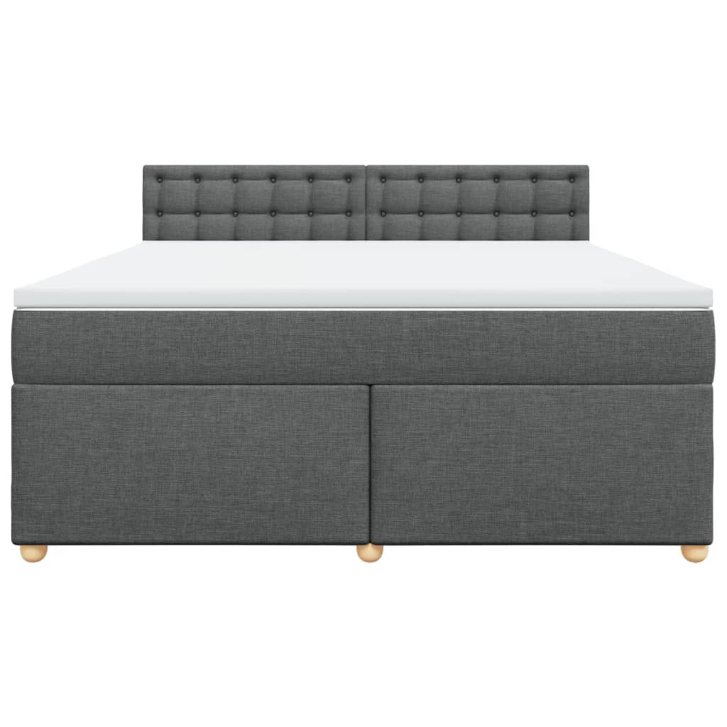 Boxspring met matras stof donkergrijs 180x200 cm is nu te koop bij PeponiXL, paradijselijk wonen!