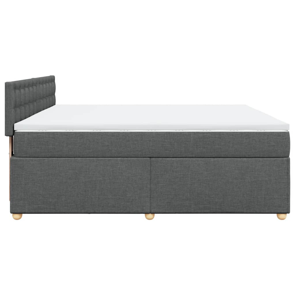 Boxspring met matras stof donkergrijs 180x200 cm is nu te koop bij PeponiXL, paradijselijk wonen!