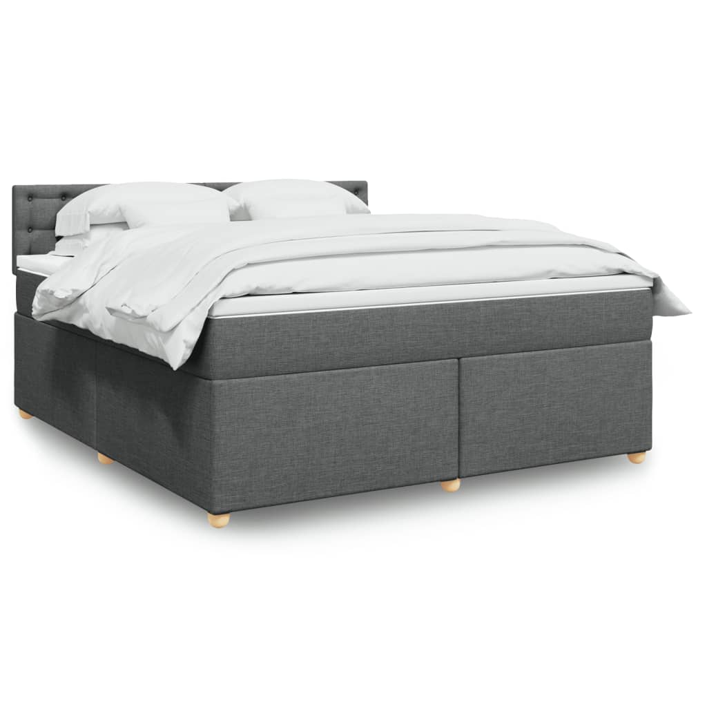 Boxspring met matras stof donkergrijs 180x200 cm is nu te koop bij PeponiXL, paradijselijk wonen!