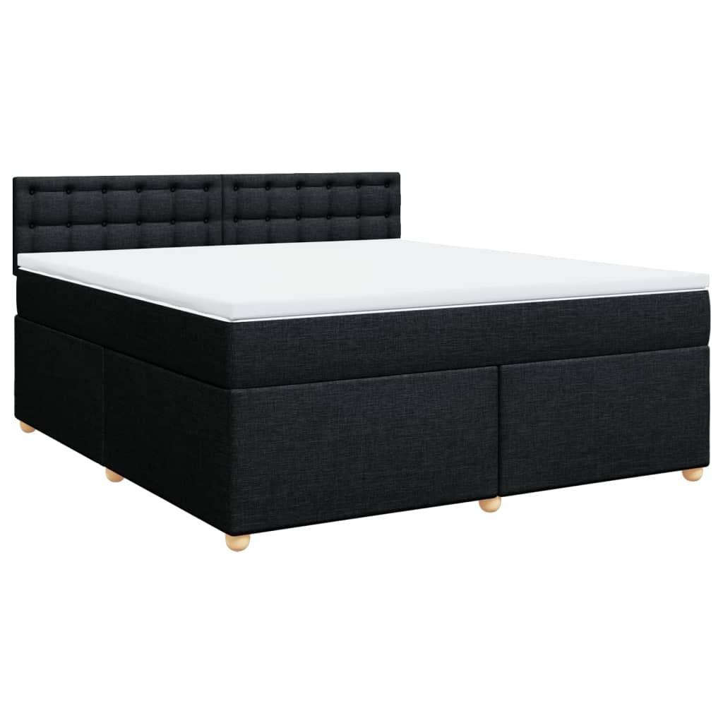 Boxspring met matras stof zwart 180x200 cm is nu te koop bij PeponiXL, paradijselijk wonen!