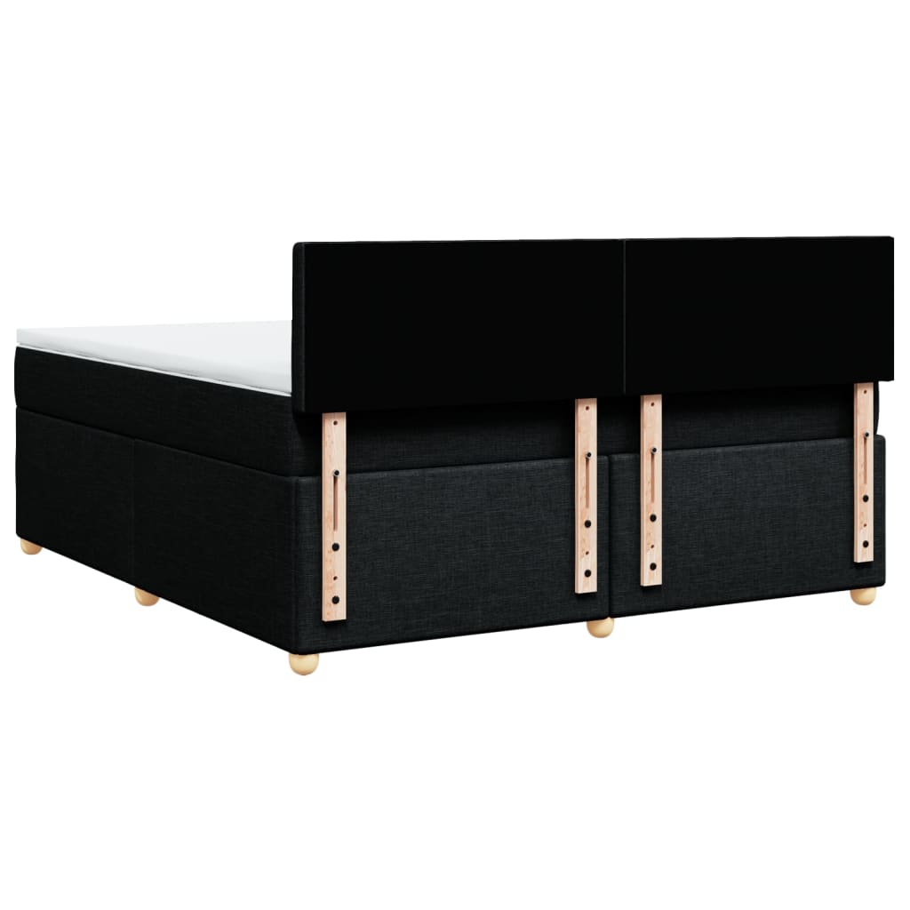 Boxspring met matras stof zwart 180x200 cm is nu te koop bij PeponiXL, paradijselijk wonen!