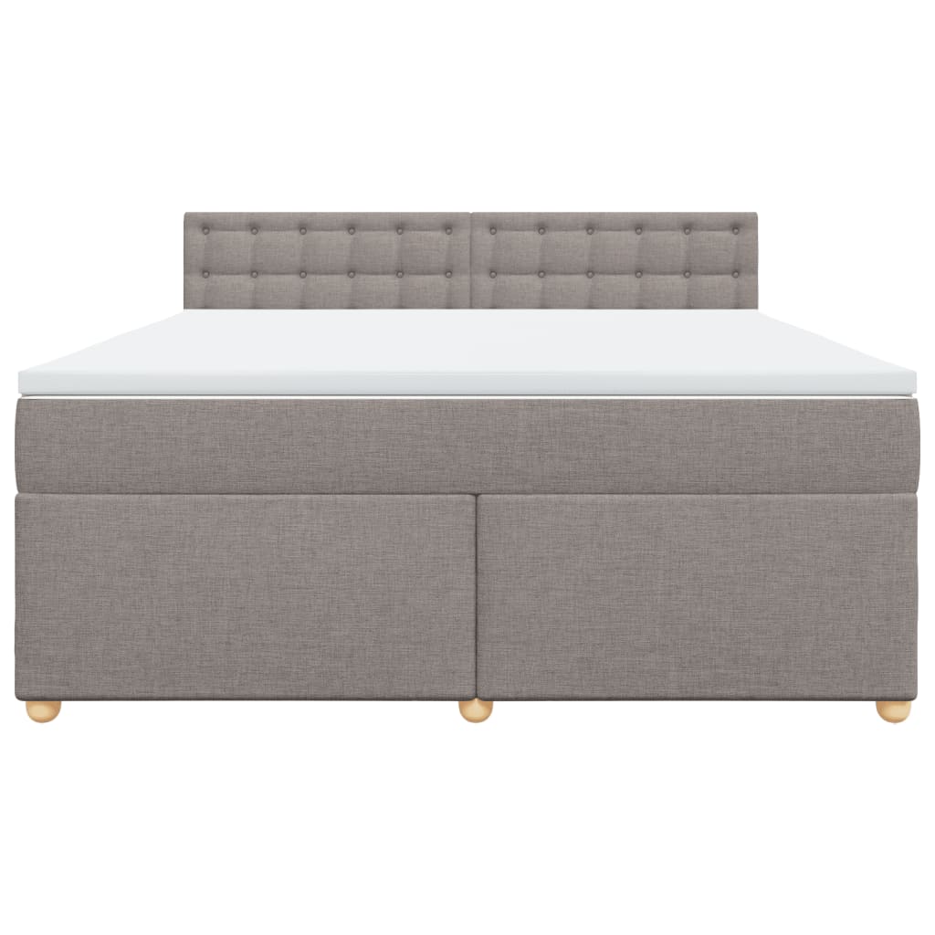 Boxspring met matras stof taupe 180x200 cm is nu te koop bij PeponiXL, paradijselijk wonen!