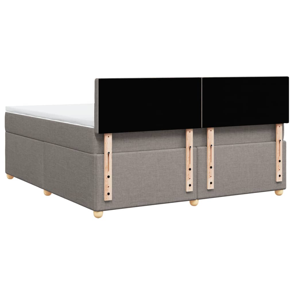 Boxspring met matras stof taupe 180x200 cm is nu te koop bij PeponiXL, paradijselijk wonen!