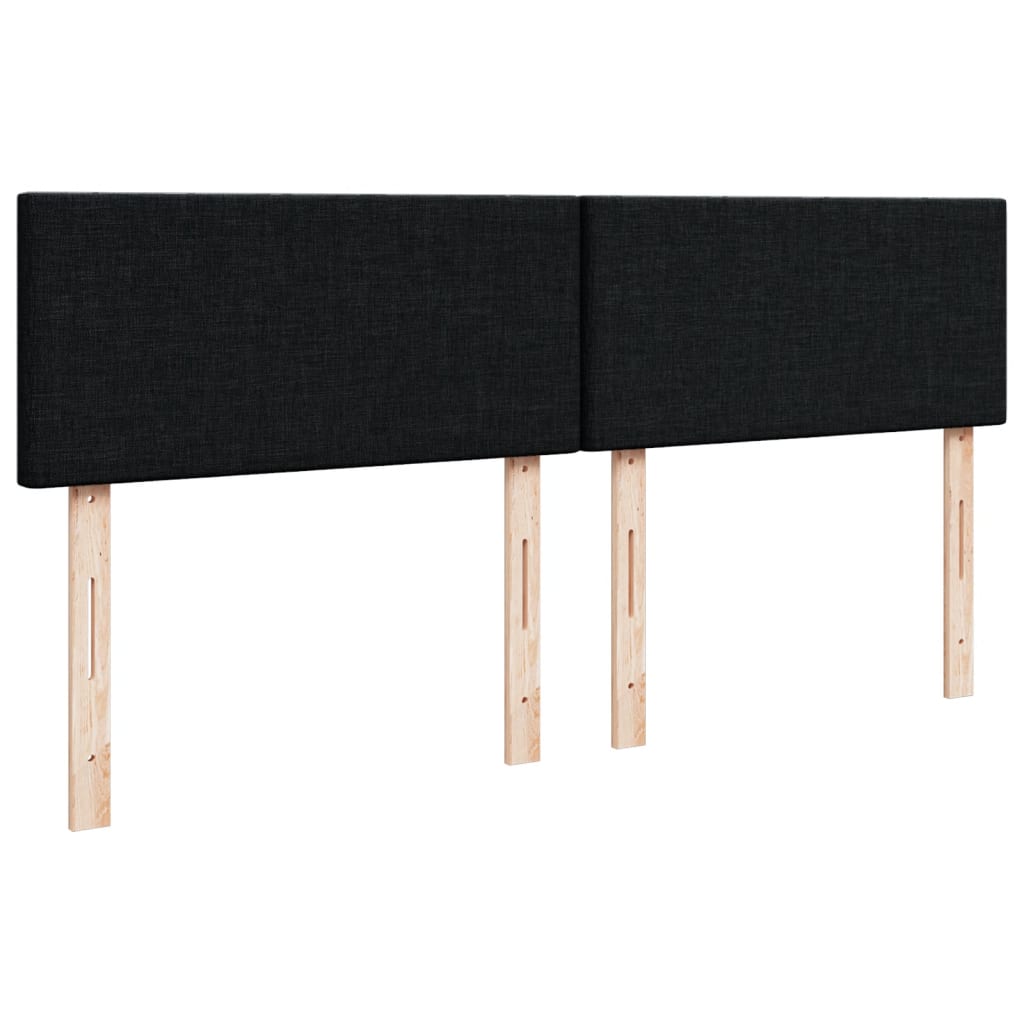 Boxspring met matras stof zwart 200x200 cm is nu te koop bij PeponiXL, paradijselijk wonen!