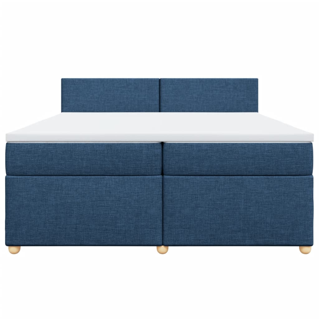Boxspring met matras stof blauw 200x200 cm is nu te koop bij PeponiXL, paradijselijk wonen!