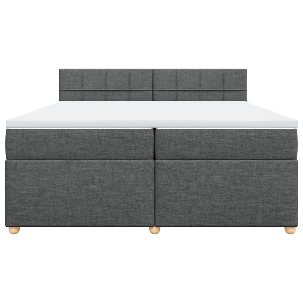 Boxspring met matras stof donkergrijs 200x200 cm is nu te koop bij PeponiXL, paradijselijk wonen!