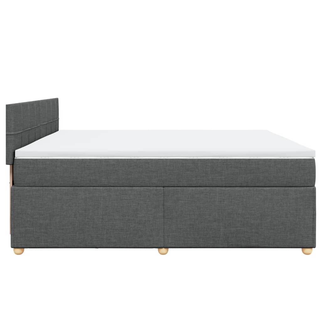Boxspring met matras stof donkergrijs 200x200 cm is nu te koop bij PeponiXL, paradijselijk wonen!