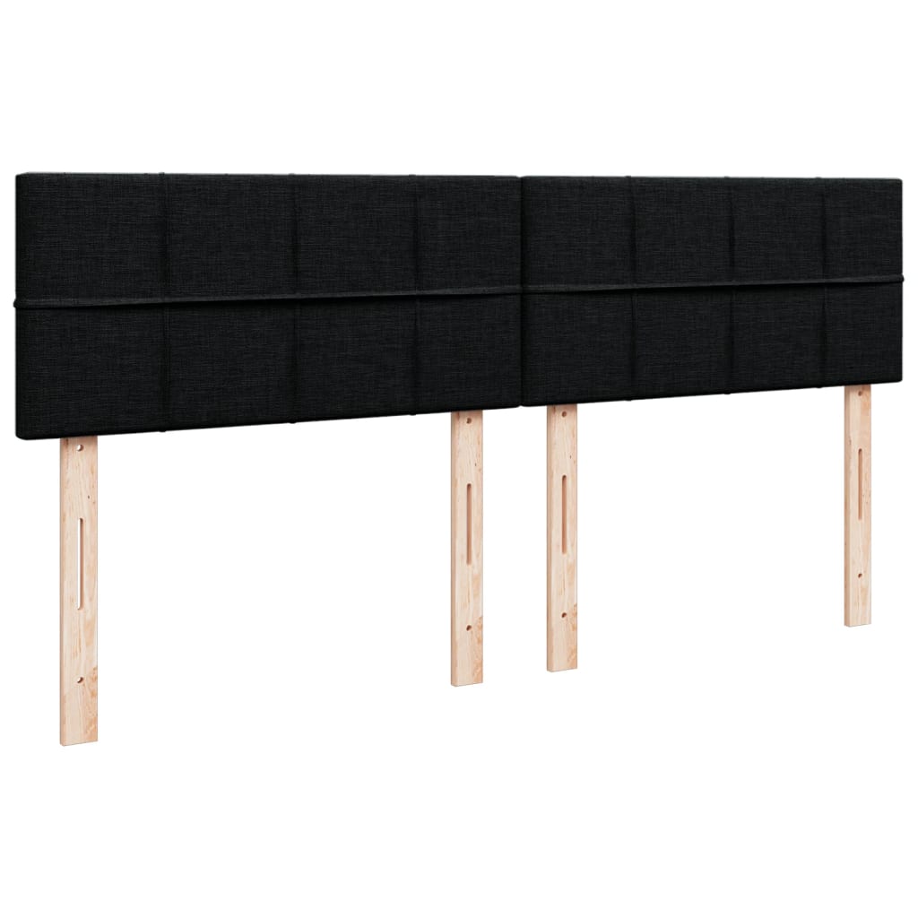 Boxspring met matras stof zwart 200x200 cm is nu te koop bij PeponiXL, paradijselijk wonen!