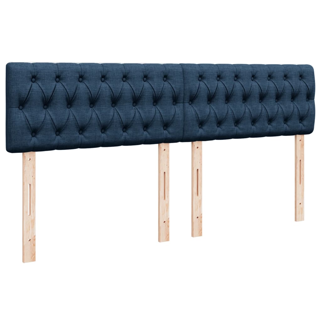Boxspring met matras stof blauw 200x200 cm is nu te koop bij PeponiXL, paradijselijk wonen!
