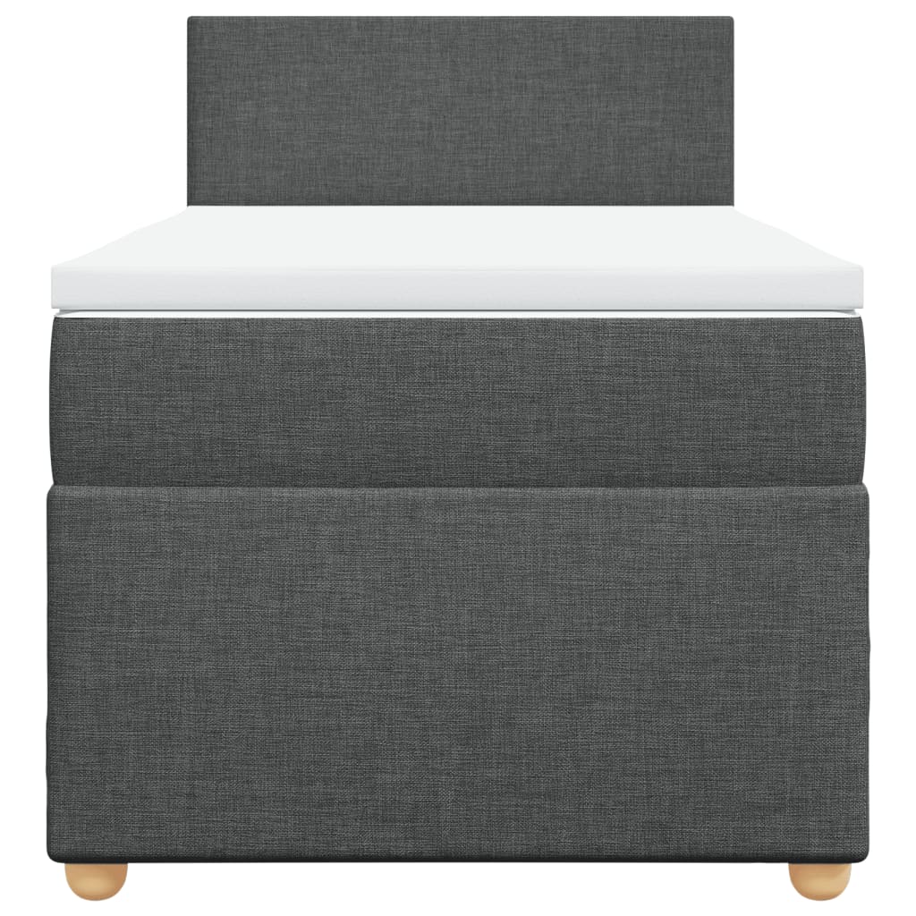Boxspring met matras stof donkergrijs Single is nu te koop bij PeponiXL, paradijselijk wonen!
