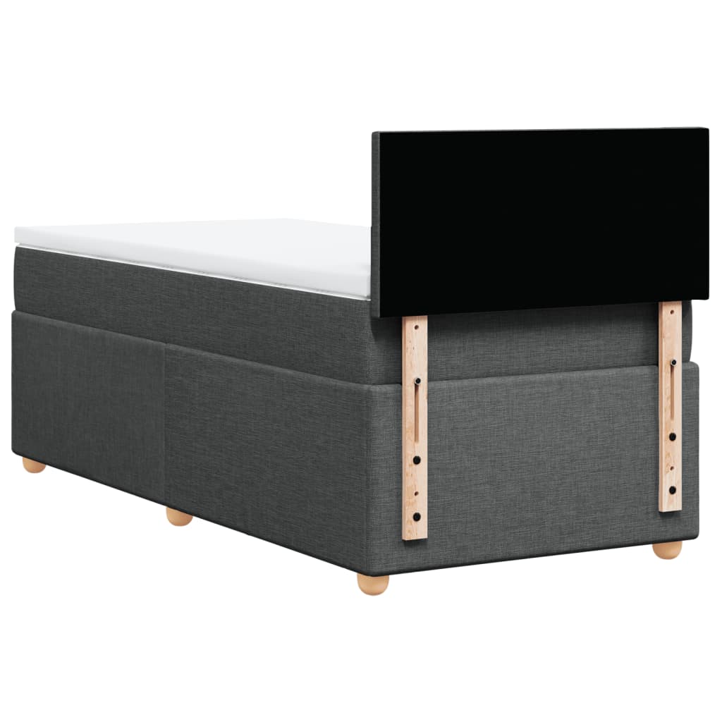 Boxspring met matras stof donkergrijs Single is nu te koop bij PeponiXL, paradijselijk wonen!