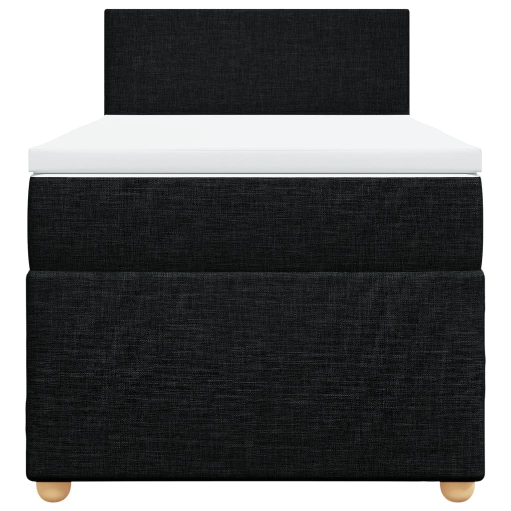 Boxspring met matras stof zwart Single (alleen AU) is nu te koop bij PeponiXL, paradijselijk wonen!