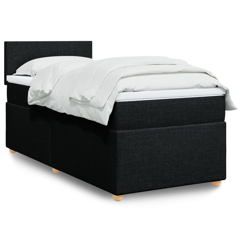 Boxspring met matras stof zwart Single (alleen AU) is nu te koop bij PeponiXL, paradijselijk wonen!