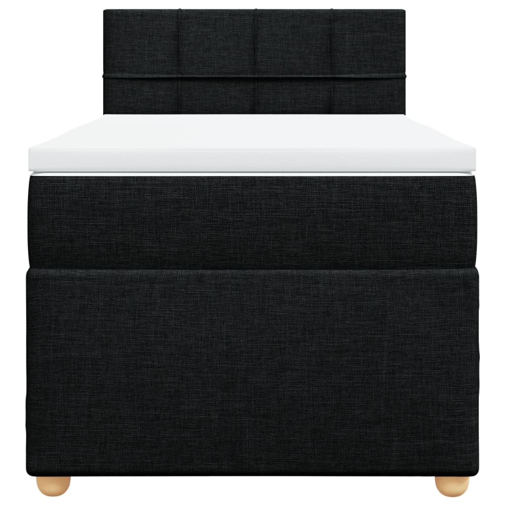 Boxspring met matras stof zwart Single (alleen AU) is nu te koop bij PeponiXL, paradijselijk wonen!
