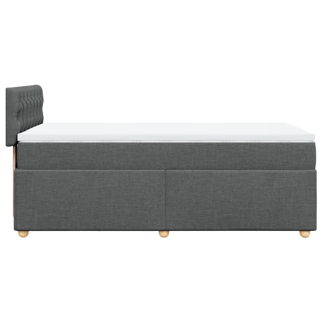 Boxspring met matras stof donkergrijs Single is nu te koop bij PeponiXL, paradijselijk wonen!