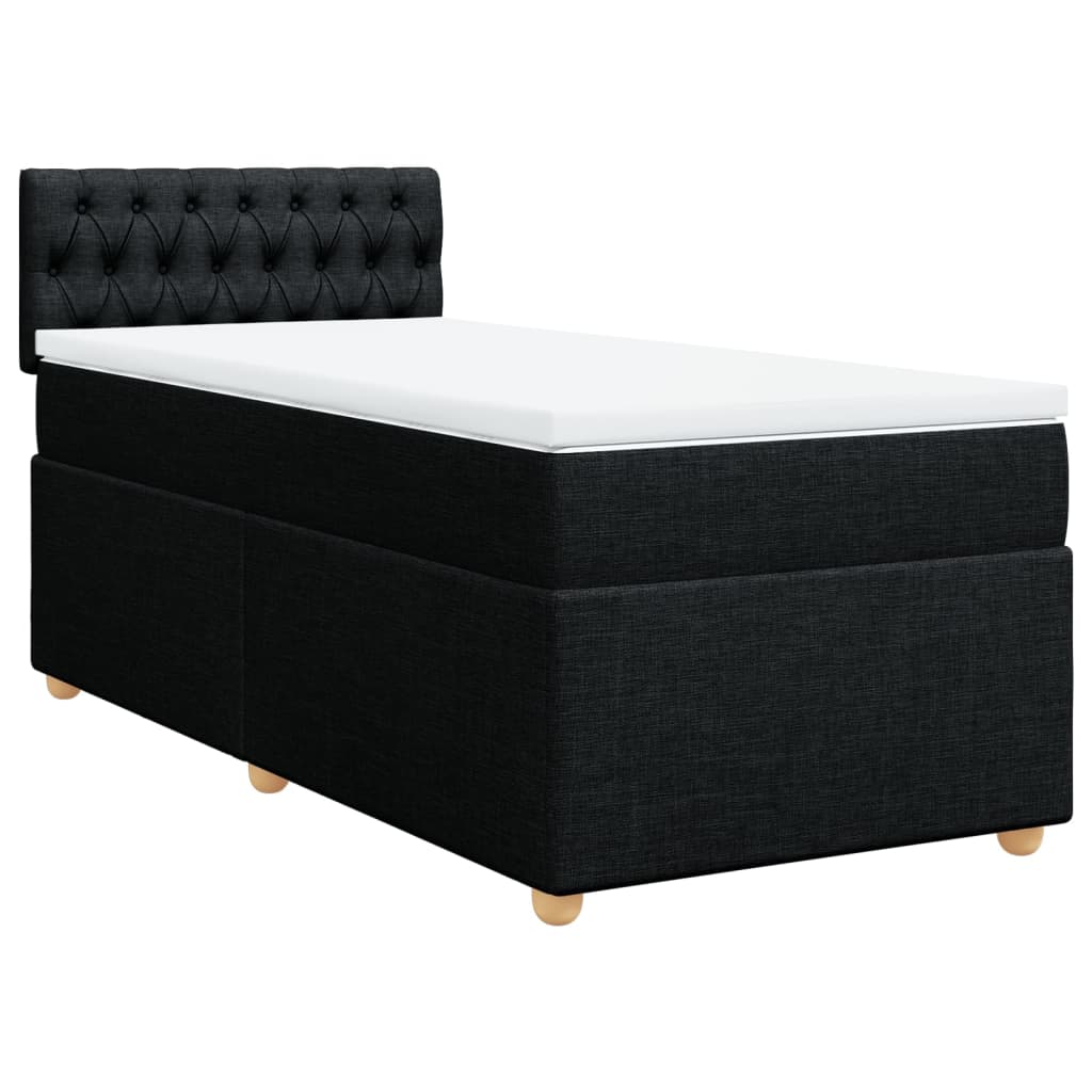 Boxspring met matras stof zwart Single (alleen AU) is nu te koop bij PeponiXL, paradijselijk wonen!