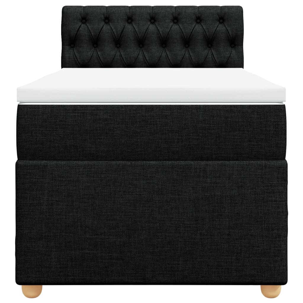 Boxspring met matras stof zwart Single (alleen AU) is nu te koop bij PeponiXL, paradijselijk wonen!