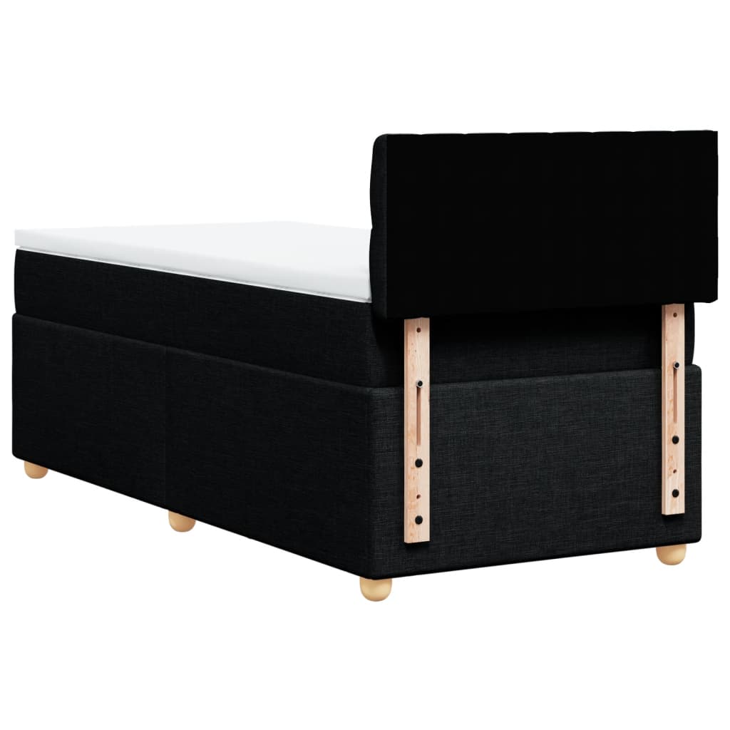 Boxspring met matras stof zwart Single (alleen AU) is nu te koop bij PeponiXL, paradijselijk wonen!