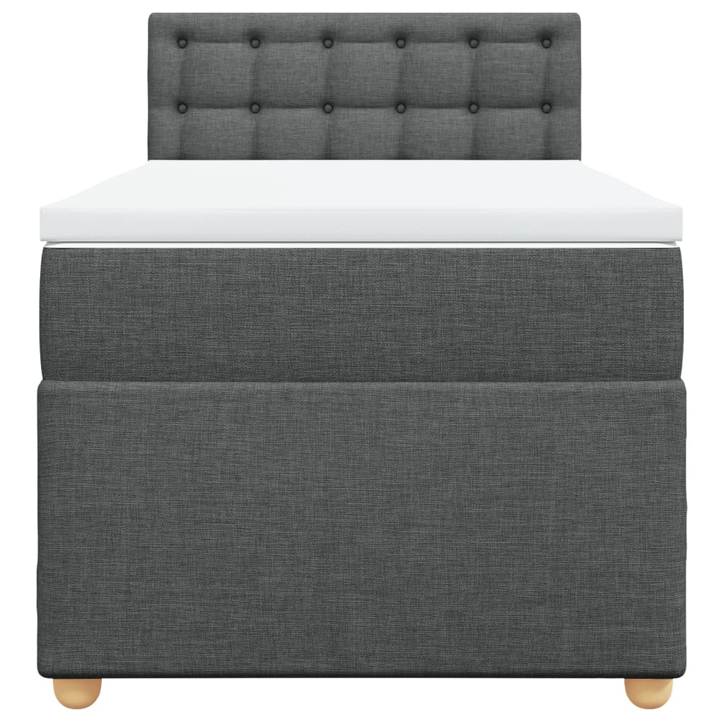 Boxspring met matras stof donkergrijs Single is nu te koop bij PeponiXL, paradijselijk wonen!