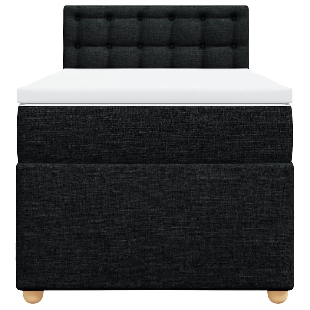 Boxspring met matras stof zwart Single (alleen AU) is nu te koop bij PeponiXL, paradijselijk wonen!