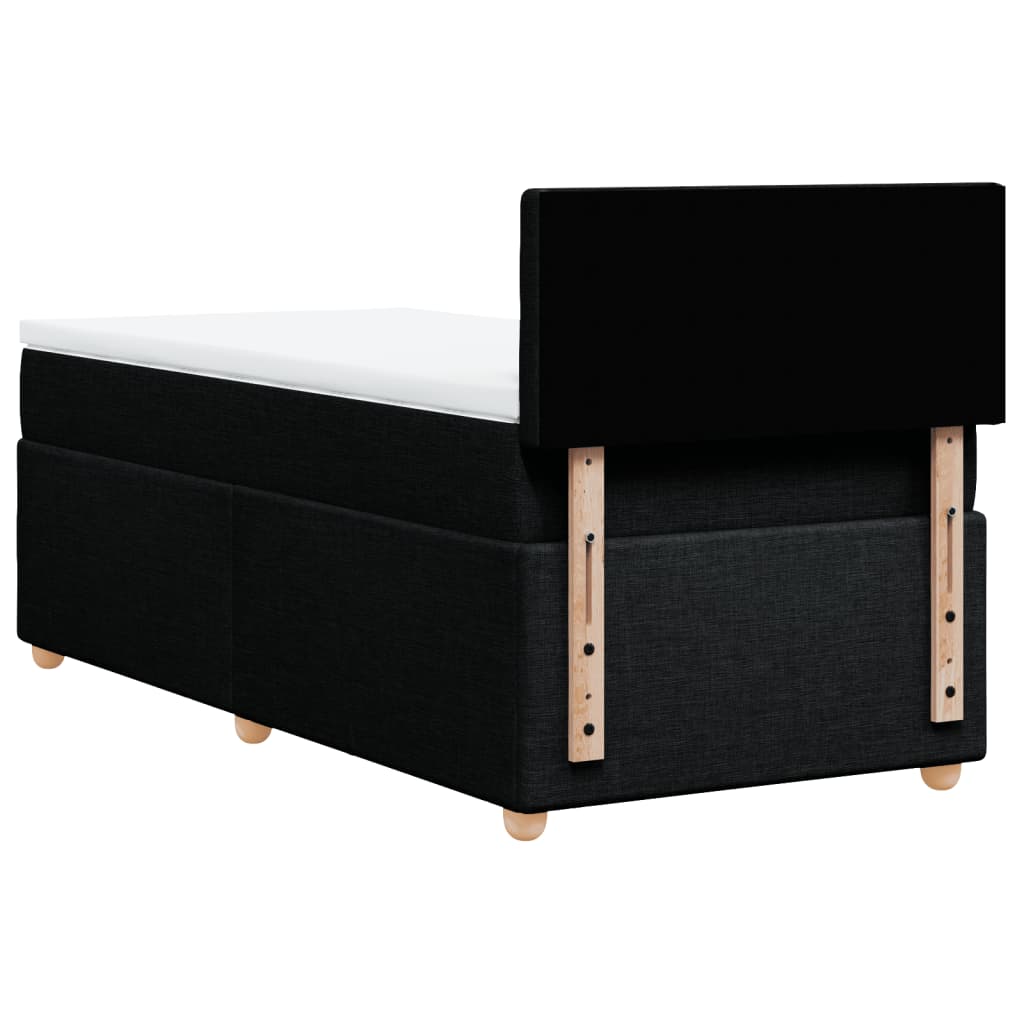 Boxspring met matras stof zwart Single (alleen AU) is nu te koop bij PeponiXL, paradijselijk wonen!