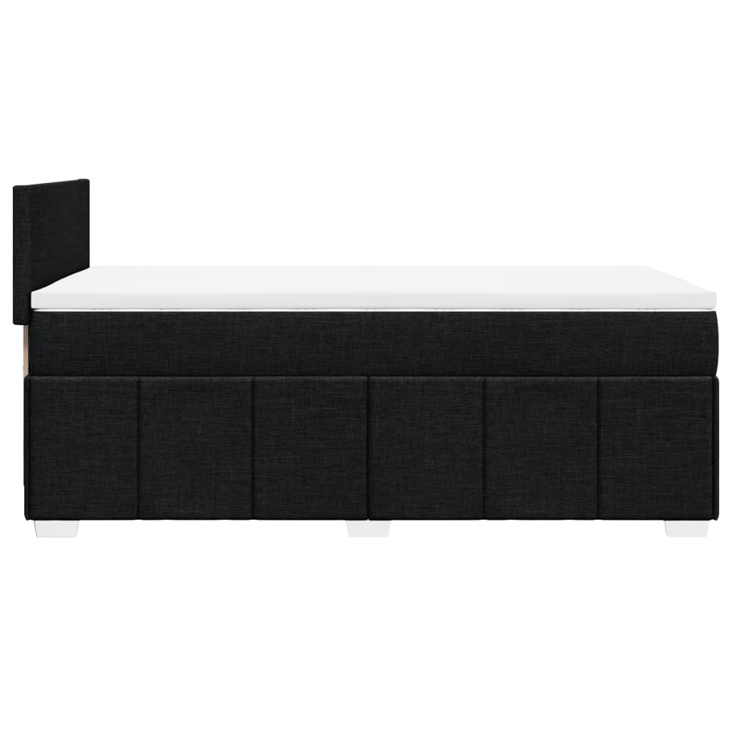 Boxspring met matras stof zwart 80x200 cm is nu te koop bij PeponiXL, paradijselijk wonen!