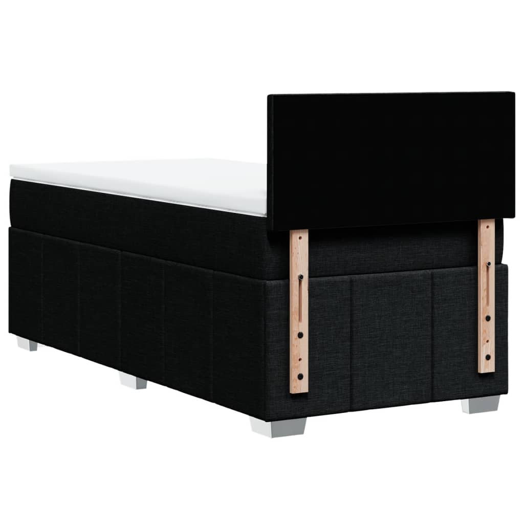 Boxspring met matras stof zwart 80x200 cm is nu te koop bij PeponiXL, paradijselijk wonen!
