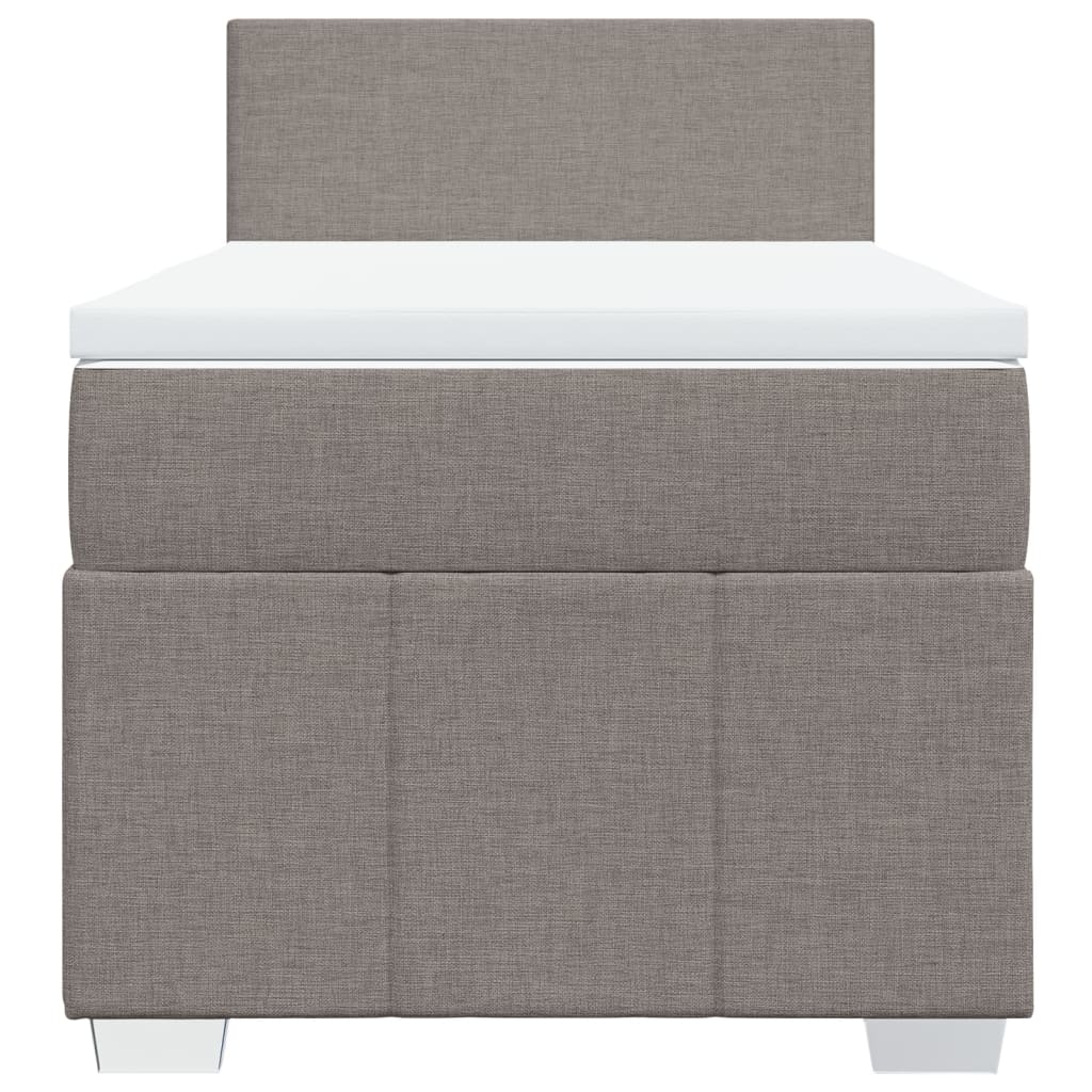 Boxspring met matras stof taupe 80x200 cm is nu te koop bij PeponiXL, paradijselijk wonen!