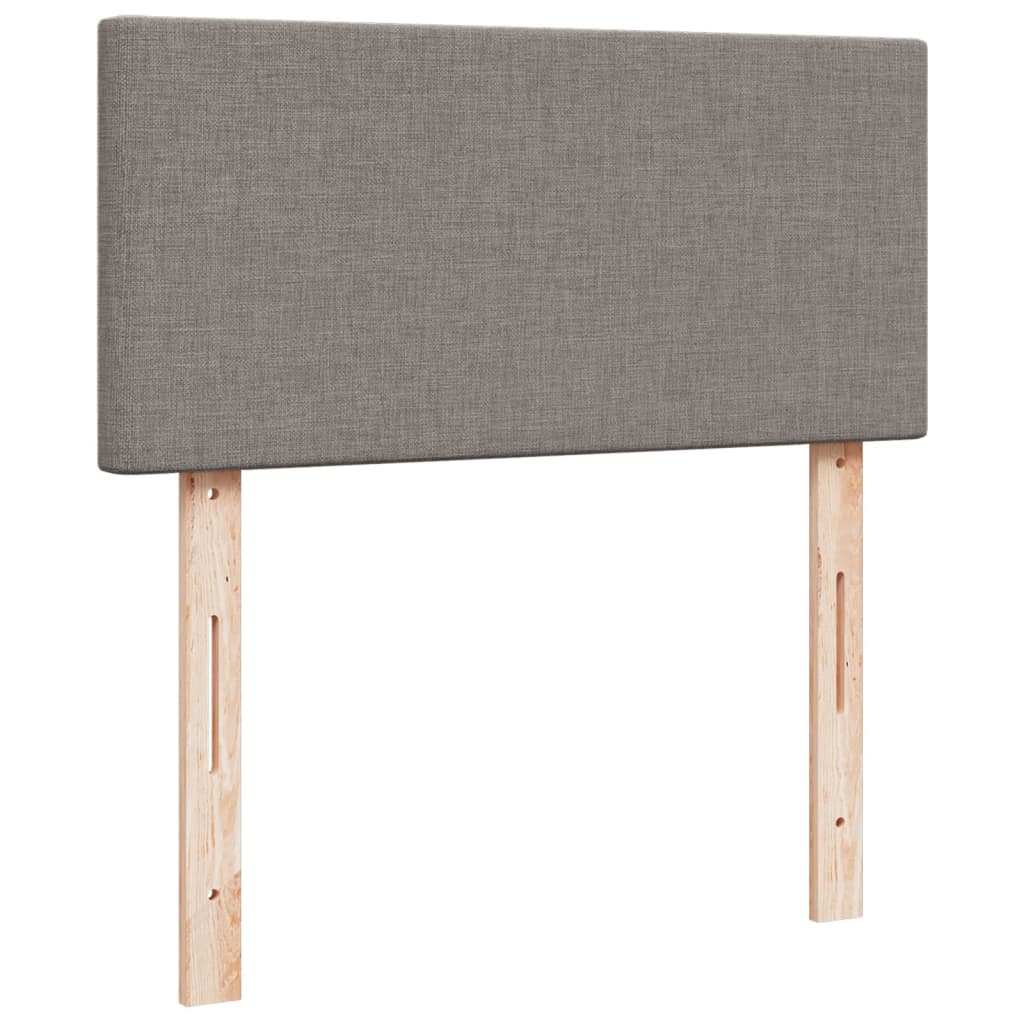 Boxspring met matras stof taupe 80x200 cm is nu te koop bij PeponiXL, paradijselijk wonen!