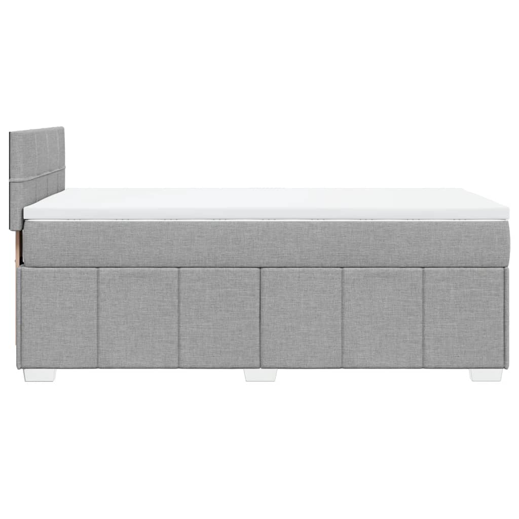 Boxspring met matras stof lichtgrijs 80x200 cm is nu te koop bij PeponiXL, paradijselijk wonen!