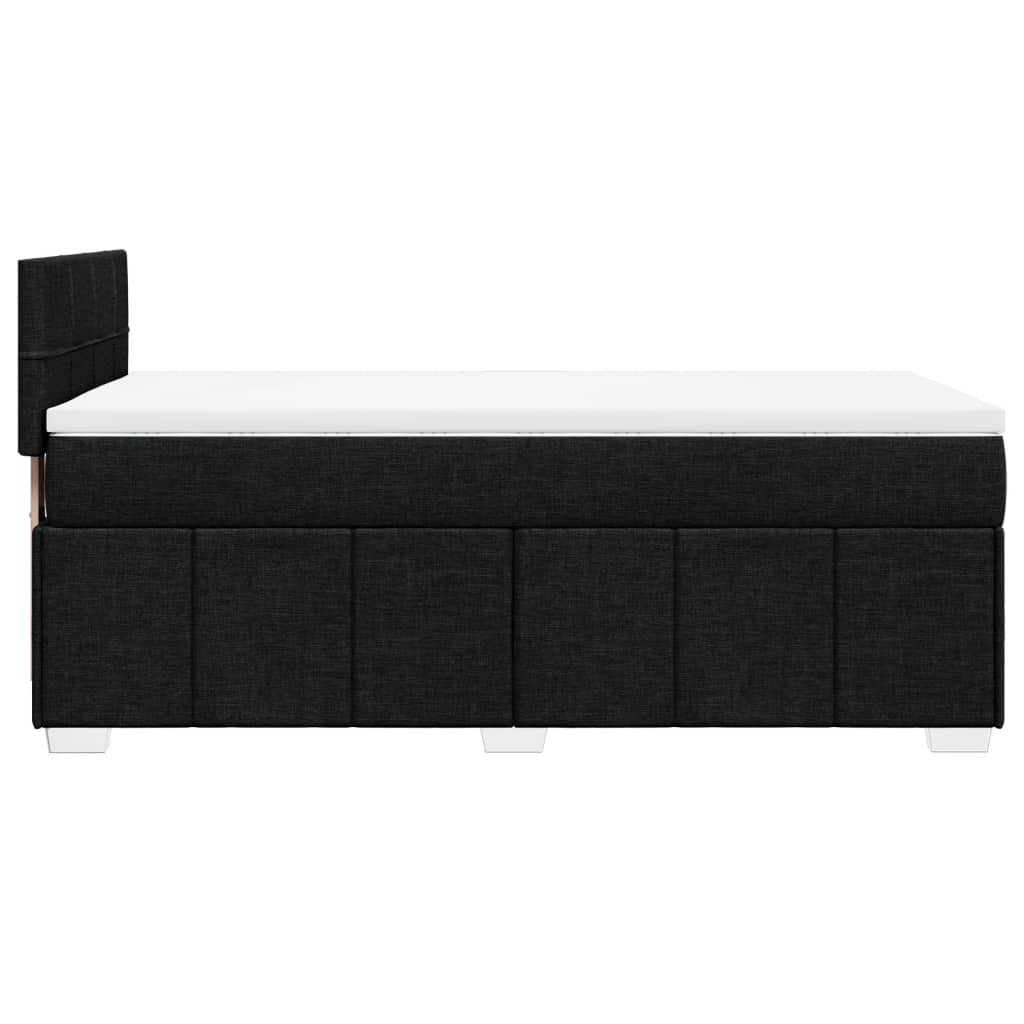 Boxspring met matras stof zwart 80x200 cm is nu te koop bij PeponiXL, paradijselijk wonen!