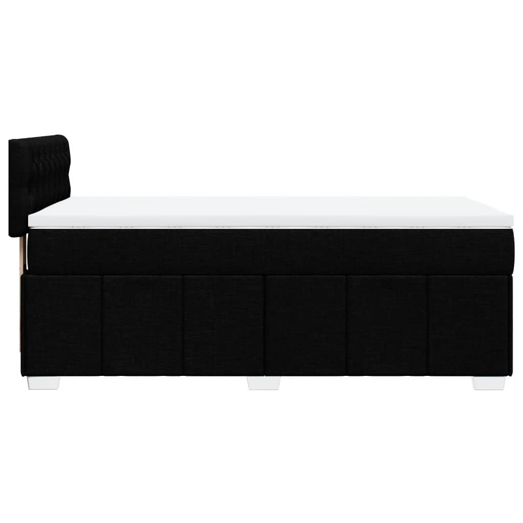 Boxspring met matras stof zwart 80x200 cm is nu te koop bij PeponiXL, paradijselijk wonen!