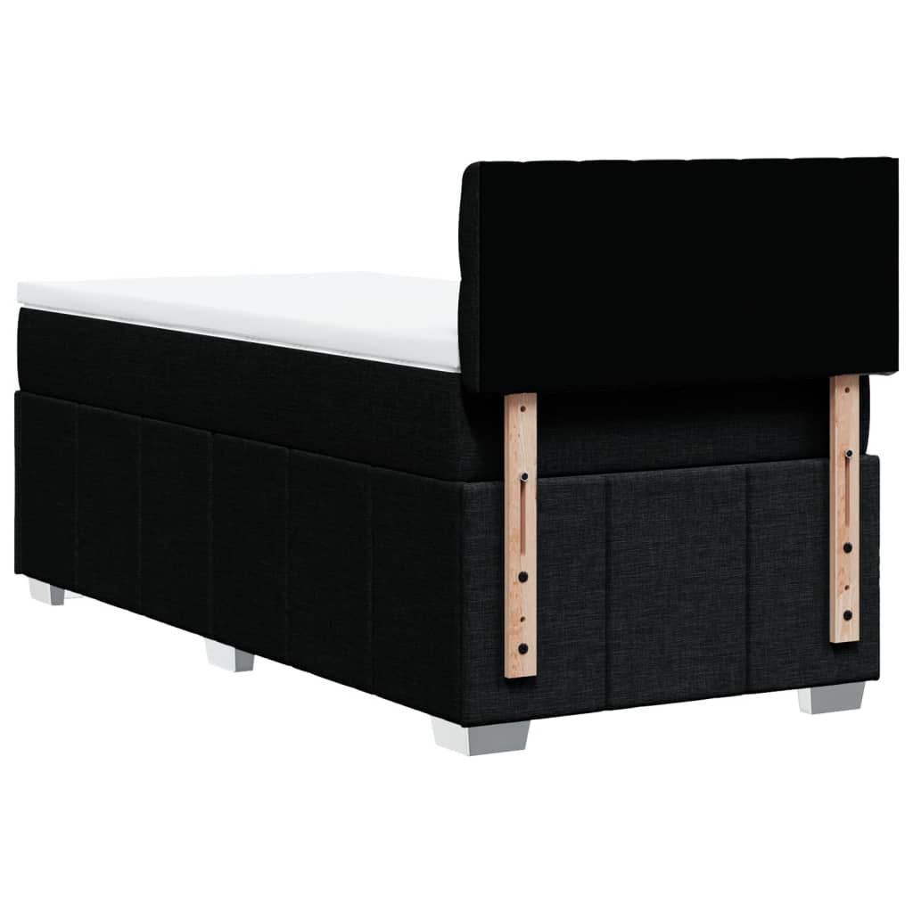 Boxspring met matras stof zwart 80x200 cm is nu te koop bij PeponiXL, paradijselijk wonen!
