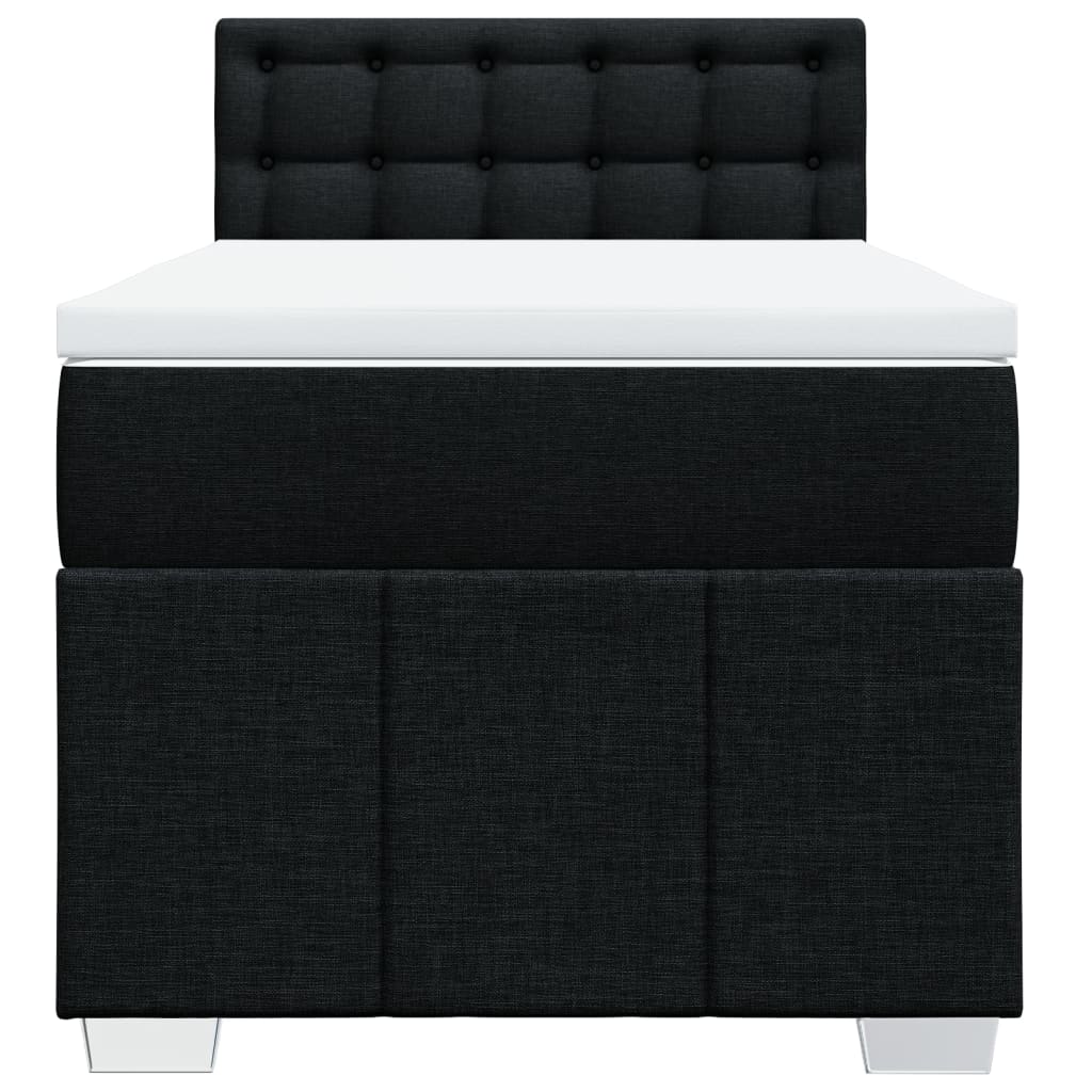 Boxspring met matras stof zwart 80x200 cm is nu te koop bij PeponiXL, paradijselijk wonen!