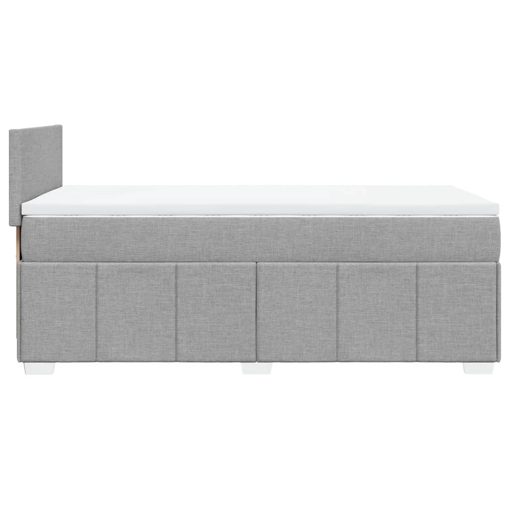 Boxspring met matras stof lichtgrijs 90x190 cm is nu te koop bij PeponiXL, paradijselijk wonen!