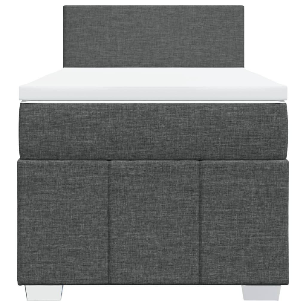 Boxspring met matras stof donkergrijs 90x190 cm is nu te koop bij PeponiXL, paradijselijk wonen!