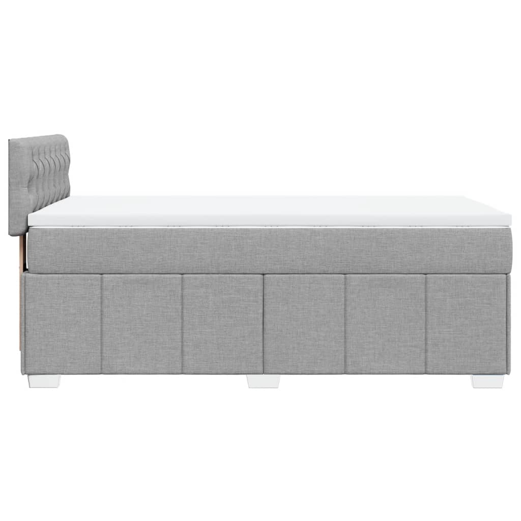 Boxspring met matras stof lichtgrijs 90x190 cm is nu te koop bij PeponiXL, paradijselijk wonen!