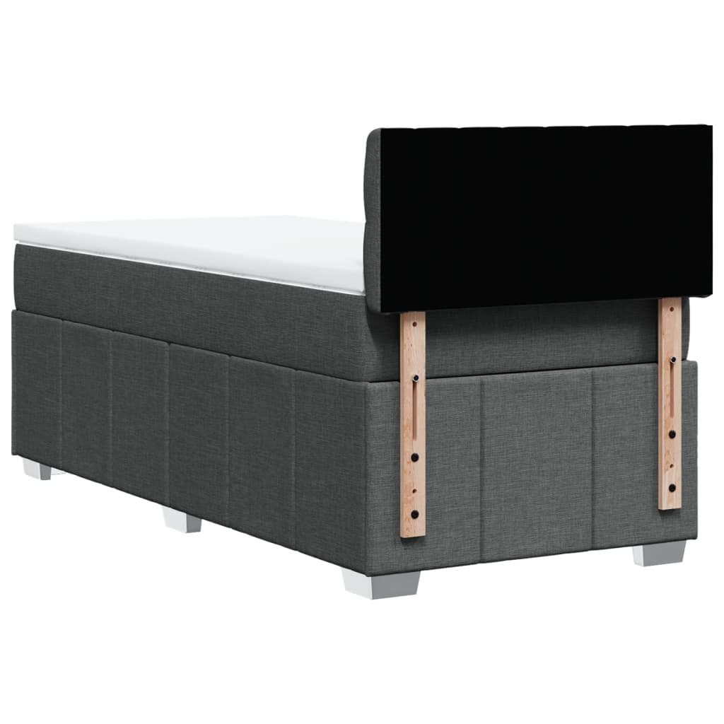 Boxspring met matras stof donkergrijs 90x190 cm is nu te koop bij PeponiXL, paradijselijk wonen!