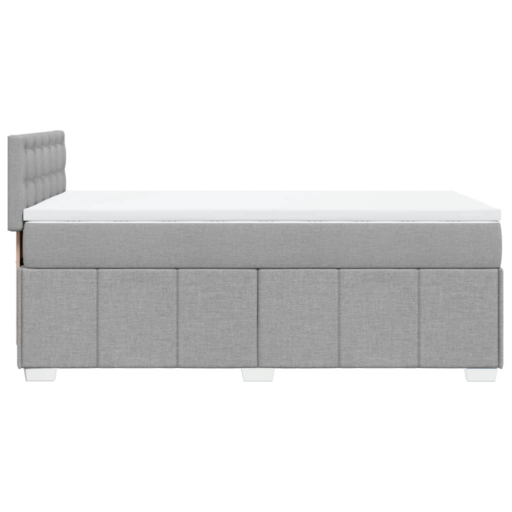 Boxspring met matras stof lichtgrijs 90x190 cm is nu te koop bij PeponiXL, paradijselijk wonen!