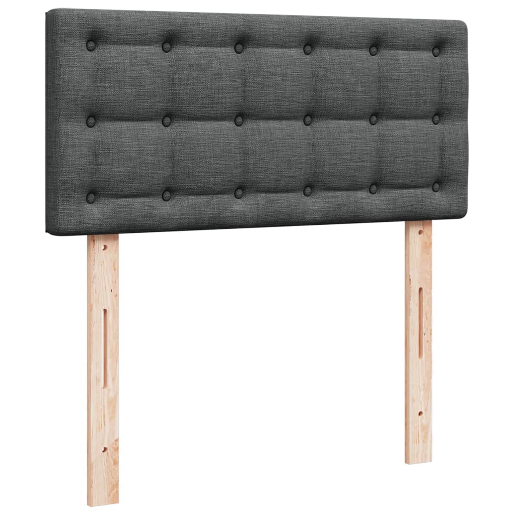 Boxspring met matras stof donkergrijs 90x190 cm is nu te koop bij PeponiXL, paradijselijk wonen!
