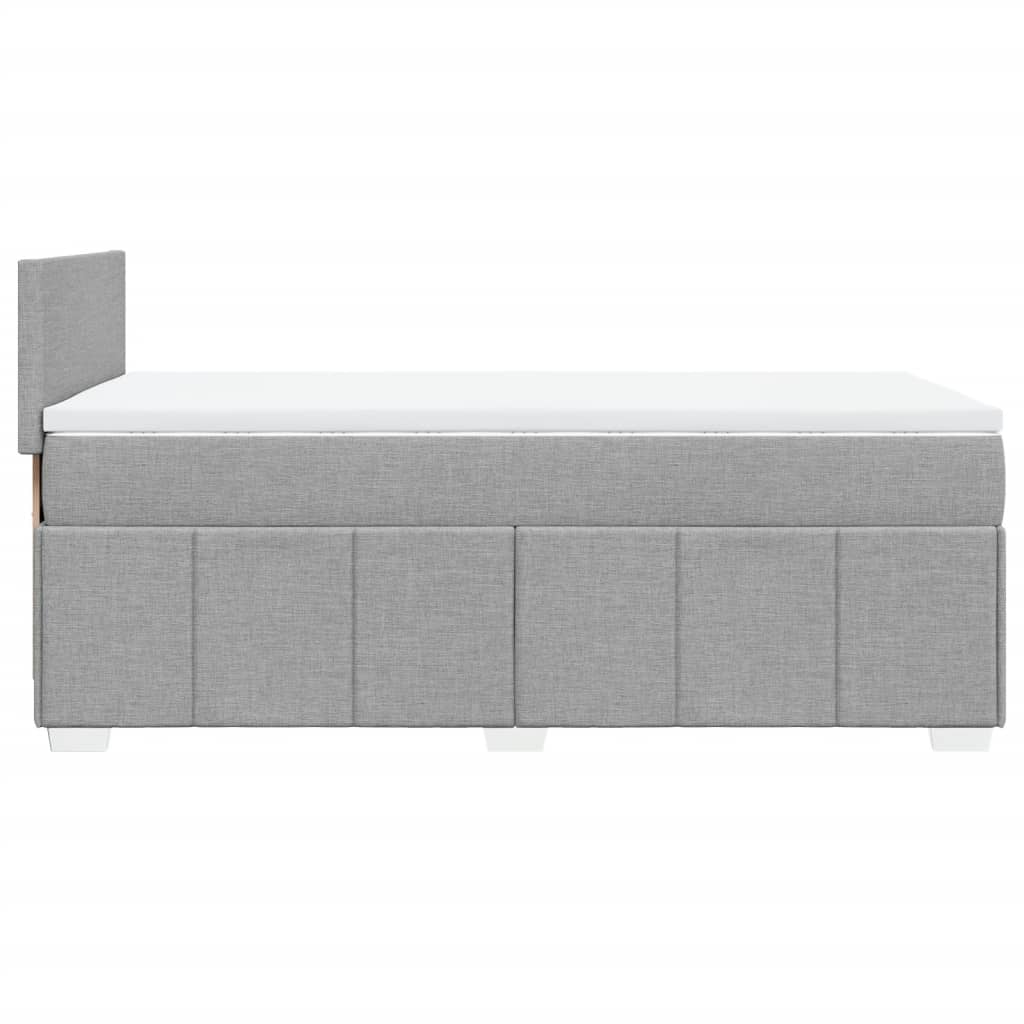 Boxspring met matras stof lichtgrijs 90x200 cm is nu te koop bij PeponiXL, paradijselijk wonen!