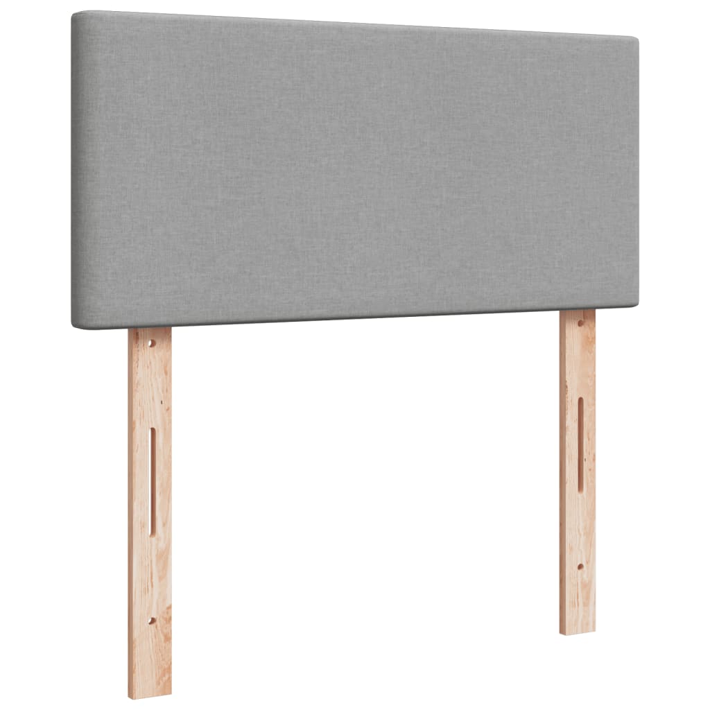Boxspring met matras stof lichtgrijs 90x200 cm is nu te koop bij PeponiXL, paradijselijk wonen!
