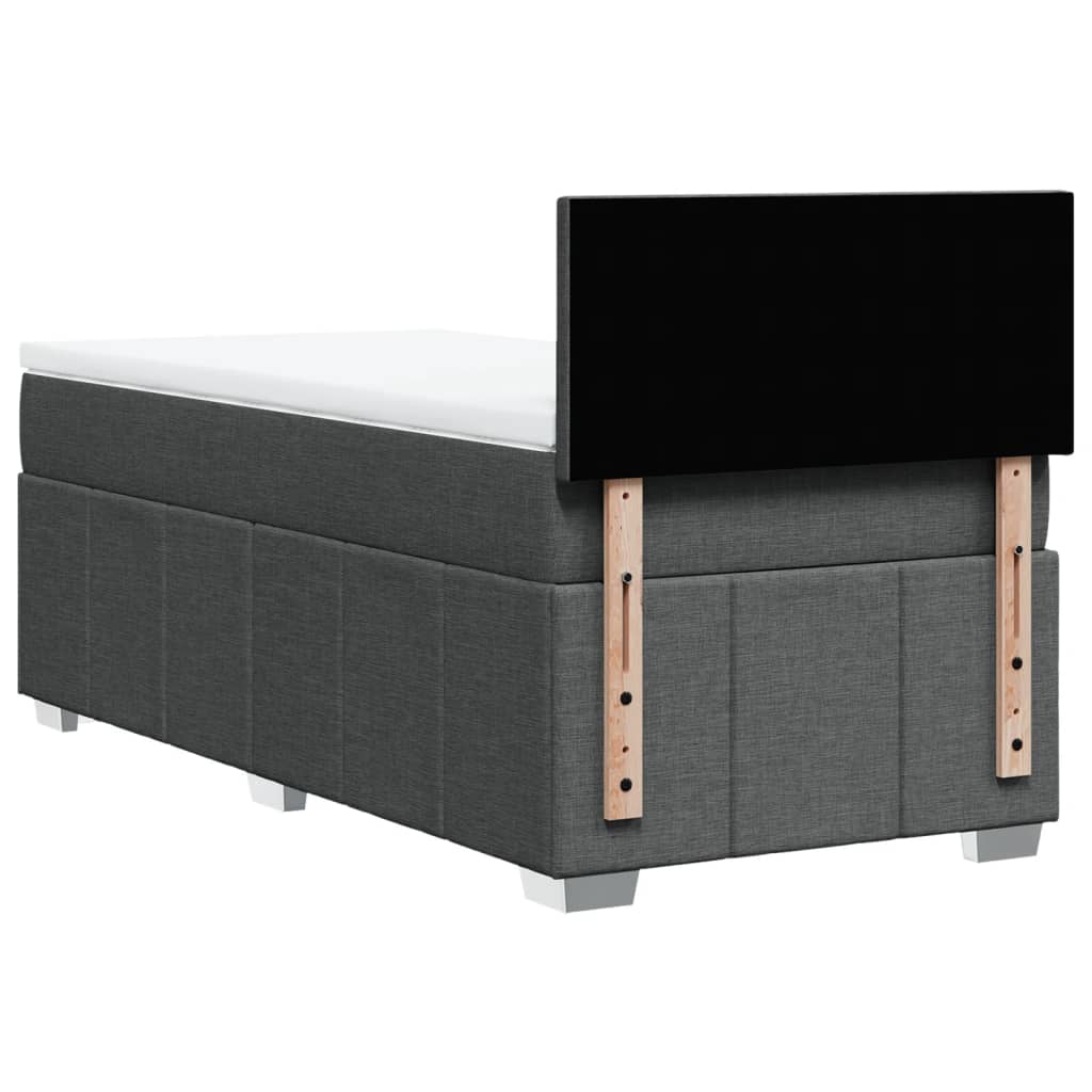 Boxspring met matras stof donkergrijs 90x200 cm is nu te koop bij PeponiXL, paradijselijk wonen!
