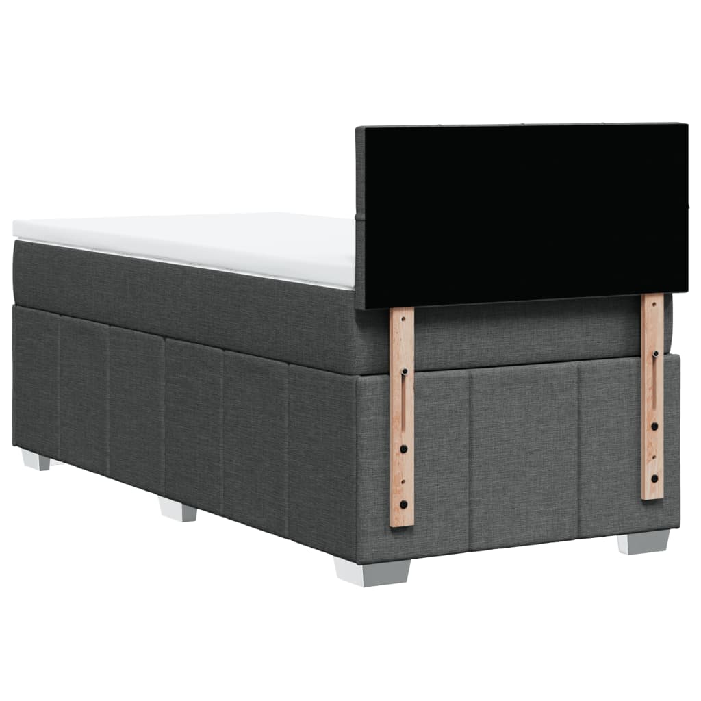 Boxspring met matras stof donkergrijs 90x200 cm is nu te koop bij PeponiXL, paradijselijk wonen!