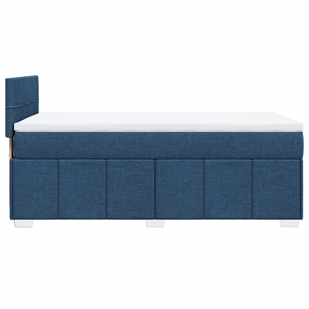 Boxspring met matras stof blauw 90x200 cm is nu te koop bij PeponiXL, paradijselijk wonen!
