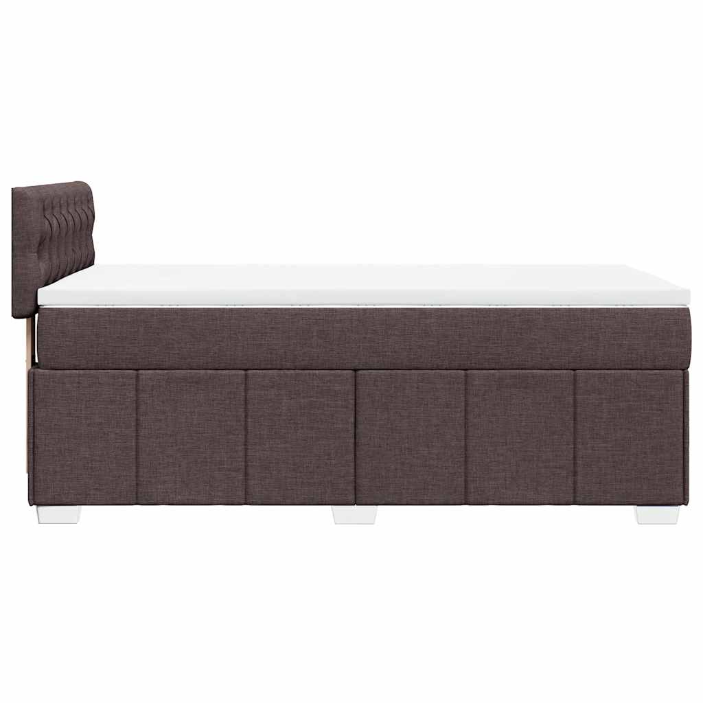 Boxspring met matras stof donkerbruin 90x200 cm is nu te koop bij PeponiXL, paradijselijk wonen!