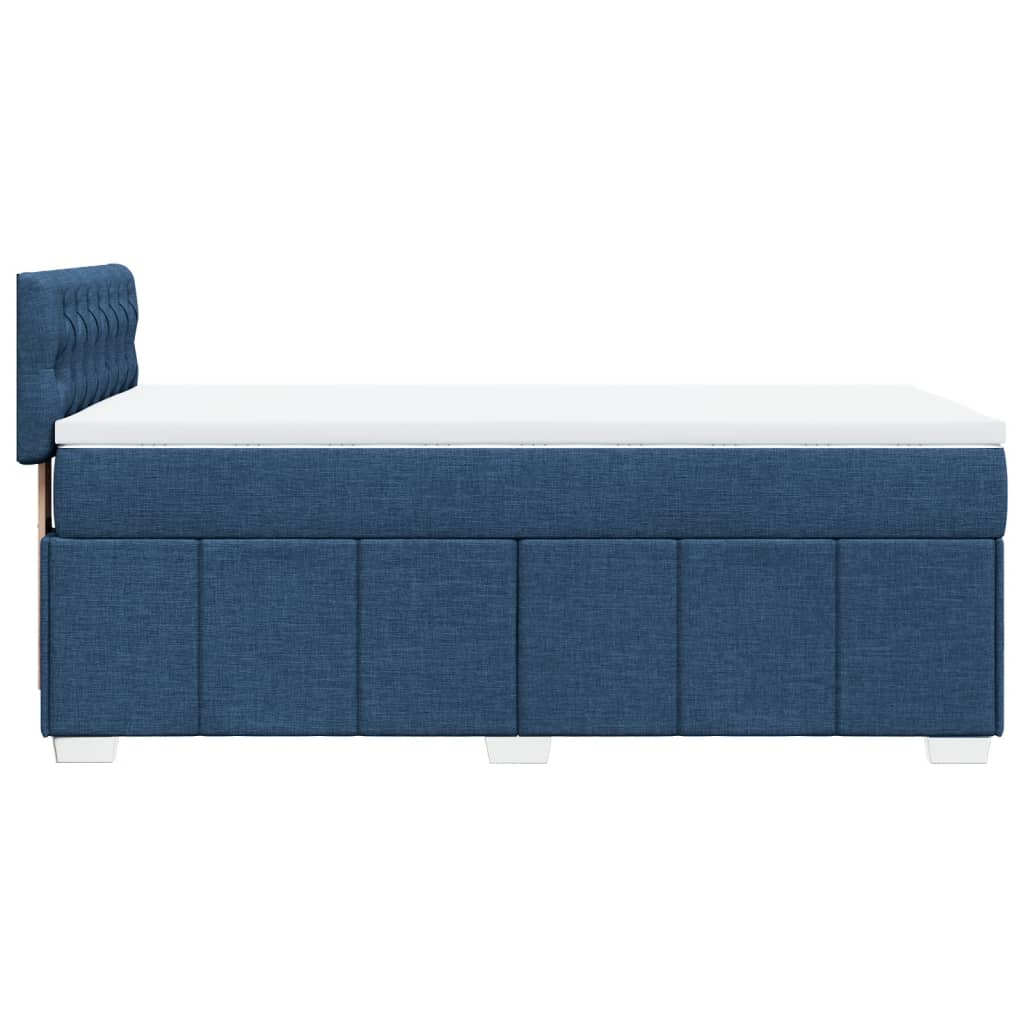 Boxspring met matras stof blauw 90x200 cm is nu te koop bij PeponiXL, paradijselijk wonen!